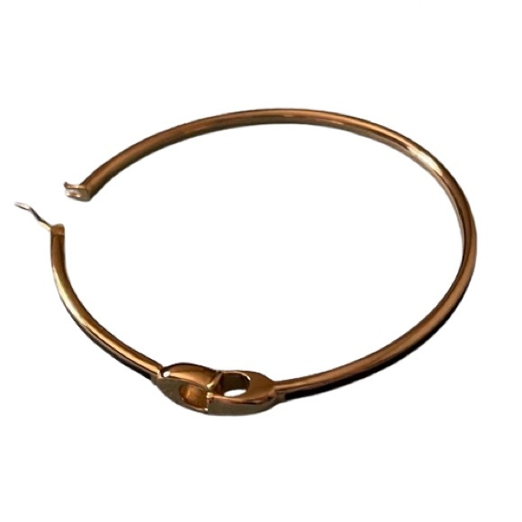 NEW Coach Women's Signature Hoop Earrings Gold Tone - Picture 7 of 13